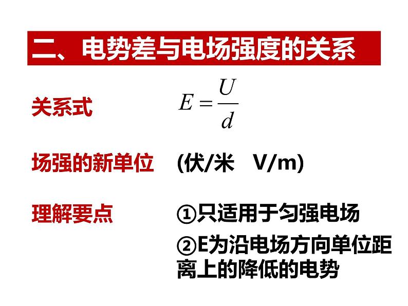 10.3 电势差与电场强度的关系课件PPT第6页