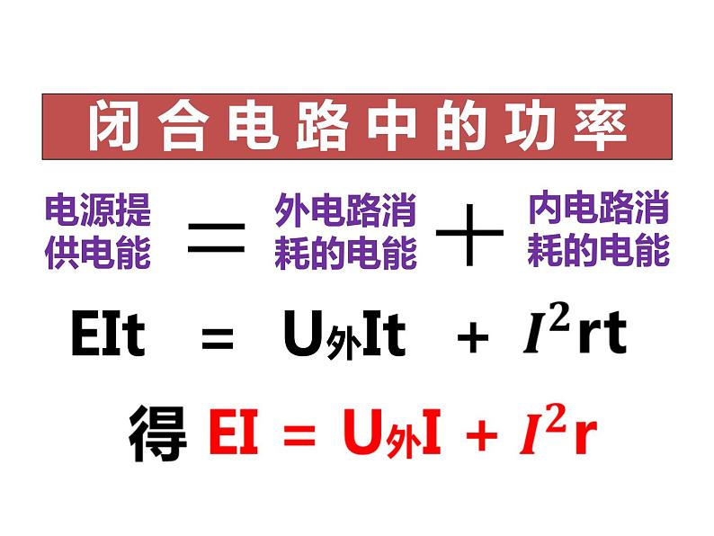 12.2.2 闭合电路的功率 课件PPT02