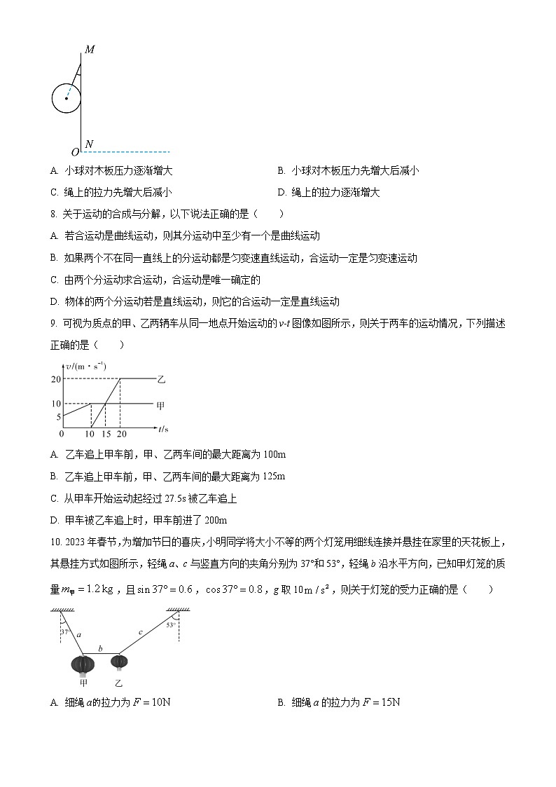 2022-2023学年湖北省荆州市监利市高一下学期2月调考物理试题第3页