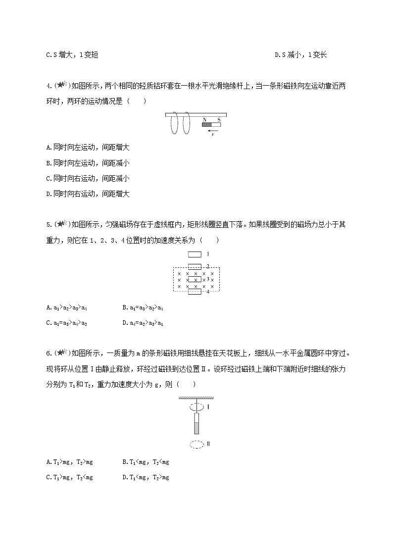 专题03 电磁感应——楞次定律的推论及应用--高中物理同步练习分类专题教案（人教版选择性必修第二册）02