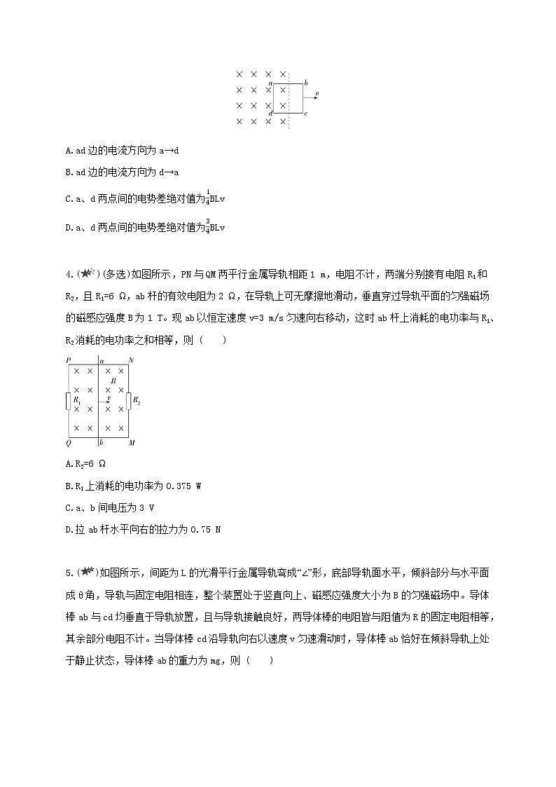 专题04 电磁感应——电磁感应中的电路问题--高中物理同步练习分类专题教案（人教版选择性必修第二册）02