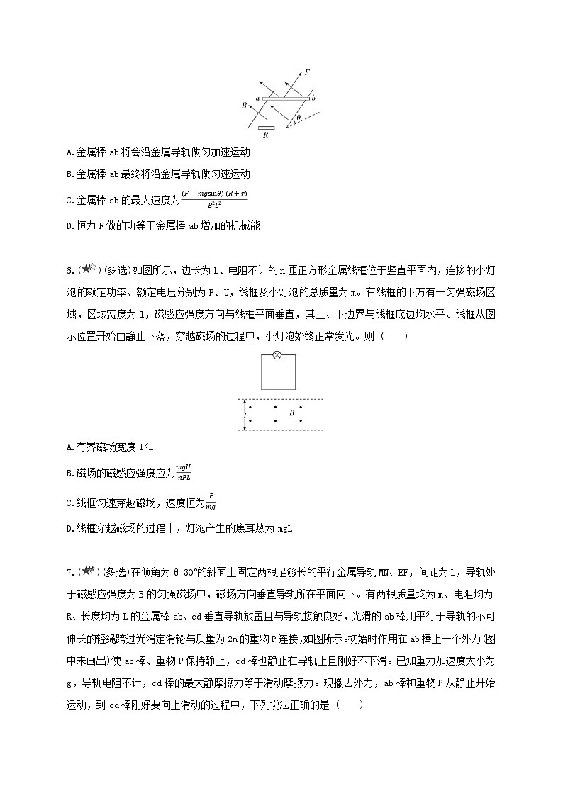 专题06 电磁感应——电磁感应中的能量问题--高中物理同步练习分类专题教案（人教版选择性必修第二册）03