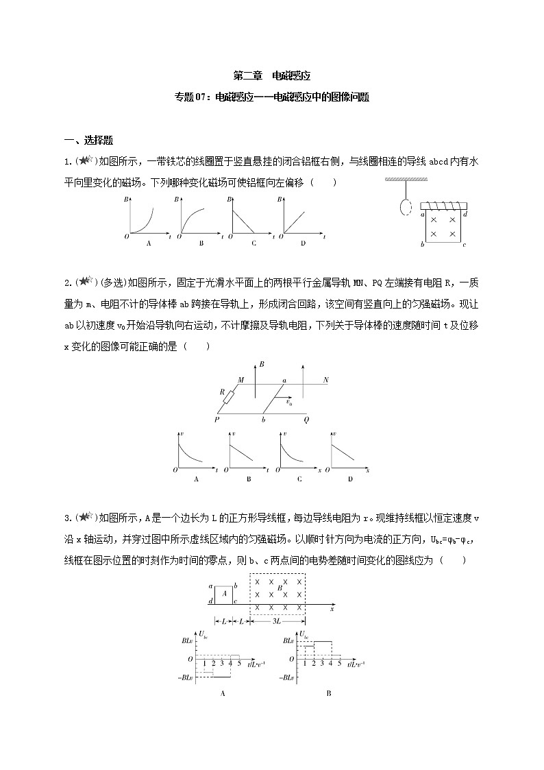 专题07 电磁感应——电磁感应中的图像问题--高中物理同步练习分类专题教案（人教版选择性必修第二册）第1页