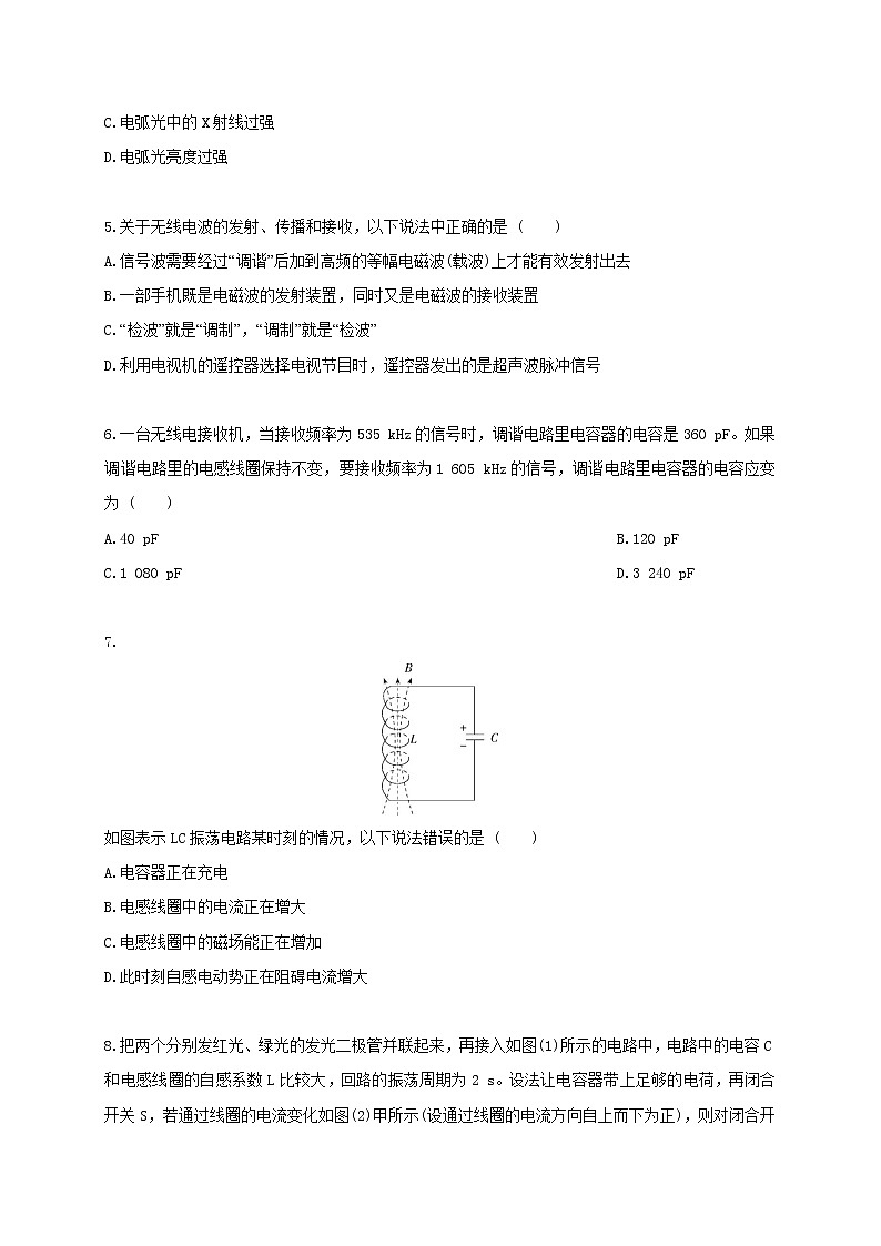 第四章 电磁振荡与电磁波——本章达标检测--高中物理同步练习分类专题教案（人教版选择性必修第二册）02