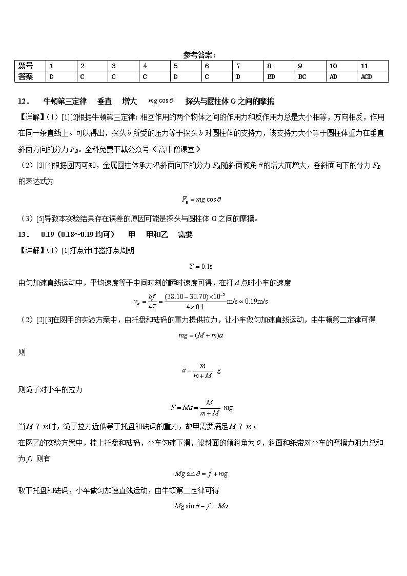 2023衡阳八中高一下学期开学考试物理PDF版含答案（可编辑）01
