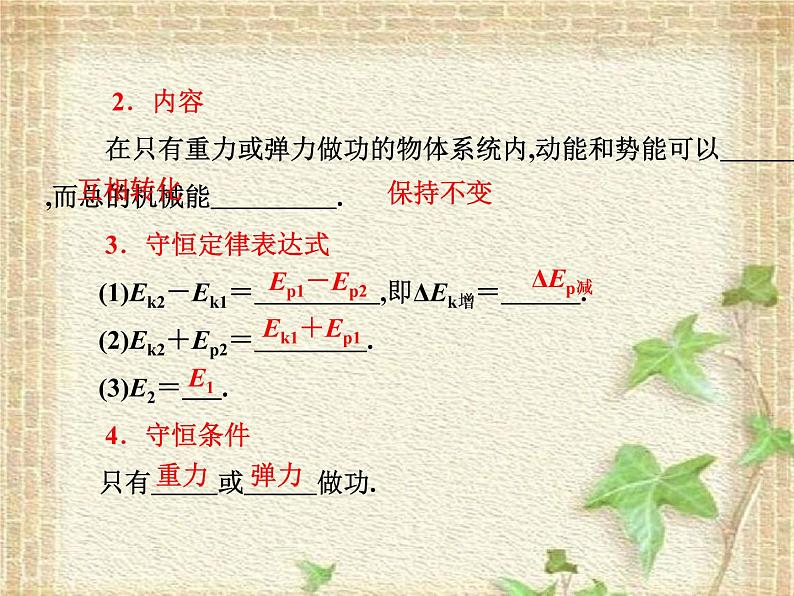 2022-2023年人教版(2019)新教材高中物理必修2 第8章机械能守恒定律第4节机械能守恒定律(3)课件第5页