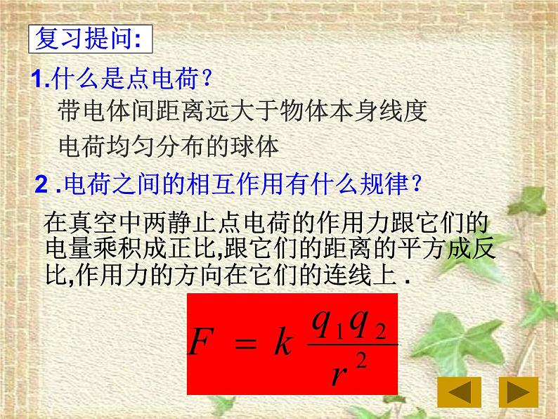 2022-2023年人教版(2019)新教材高中物理必修3 第9章静电场及其应用第3节电场电场强度(1)课件第2页