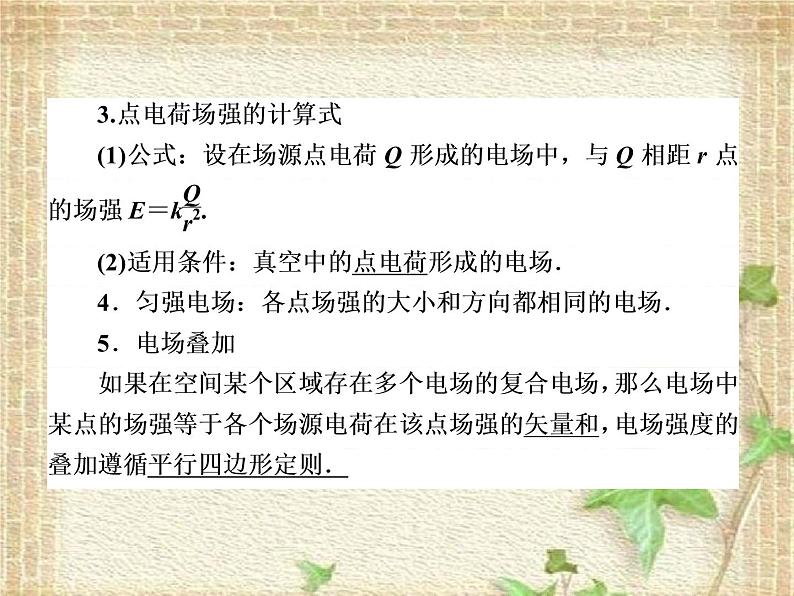 2022-2023年人教版(2019)新教材高中物理必修3 第9章静电场及其应用第3节电场电场强度(4)课件05