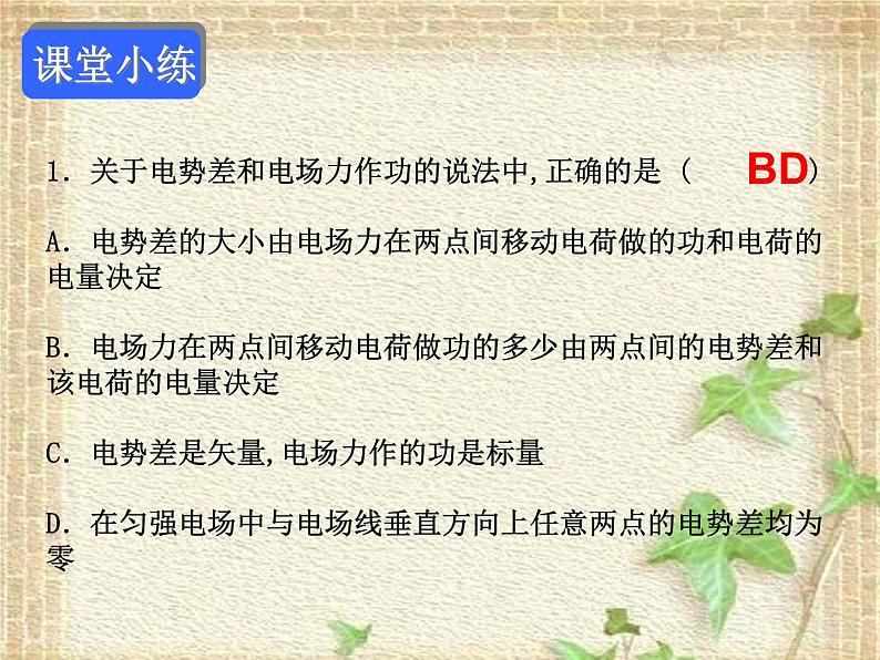 2022-2023年人教版(2019)新教材高中物理必修3 第10章静电场中的能量第2节电势差(6)课件第5页