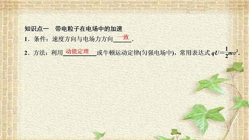 2022-2023年人教版(2019)新教材高中物理必修3 第10章静电场中的能量第5节带电粒子在电场中的运动(4)课件第2页