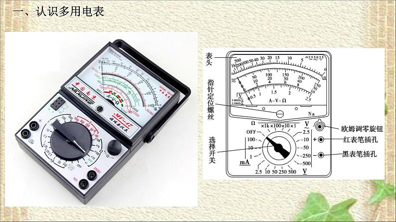 2022-2023年人教版(2019)新教材高中物理必修3 第11章电路及其应用第5节实验：练习使用多用电表(2)课件第3页