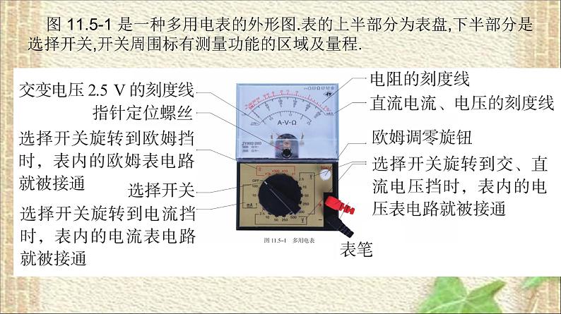 2022-2023年人教版(2019)新教材高中物理必修3 第11章电路及其应用第5节实验：练习使用多用电表(2)课件第4页