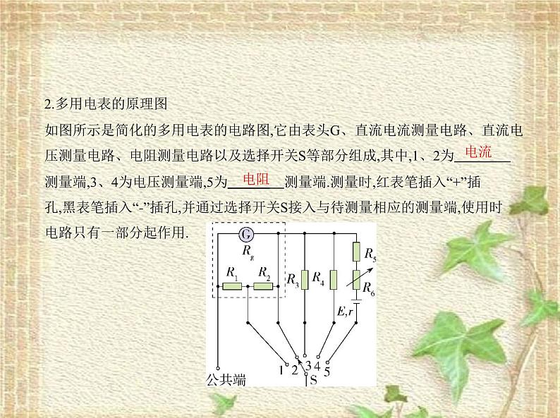 2022-2023年人教版(2019)新教材高中物理必修3 第11章电路及其应用第5节实验：练习使用多用电表(3)课件第3页