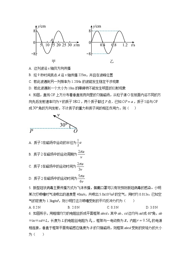 2022-2023学年湖北省武汉二中等部分省级示范高中（四校联考）高二上学期期末测试物理试题 Word版02