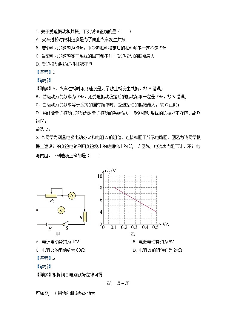 2022-2023学年湖南省郴州市高二上学期教学质量监测试题物理试题（解析版）第3页