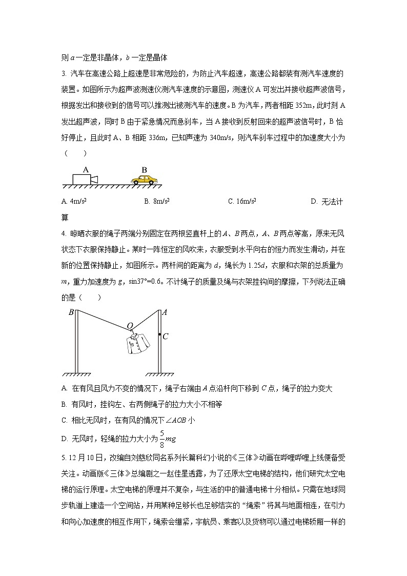 2022-2023学年湖南省怀化市高三下学期第一次仿真模拟考试物理试题（解析版）第2页