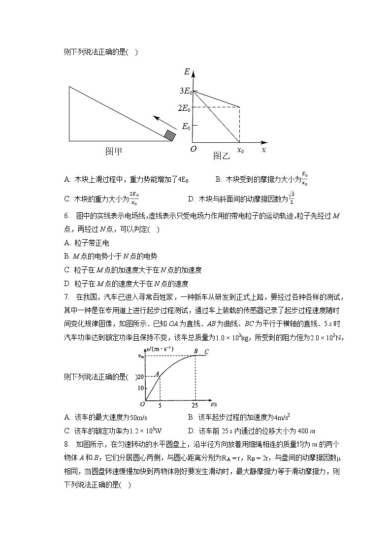 2021_2022学年辽宁省六校高一（下）月考物理试卷（6月）(含答案解析)02