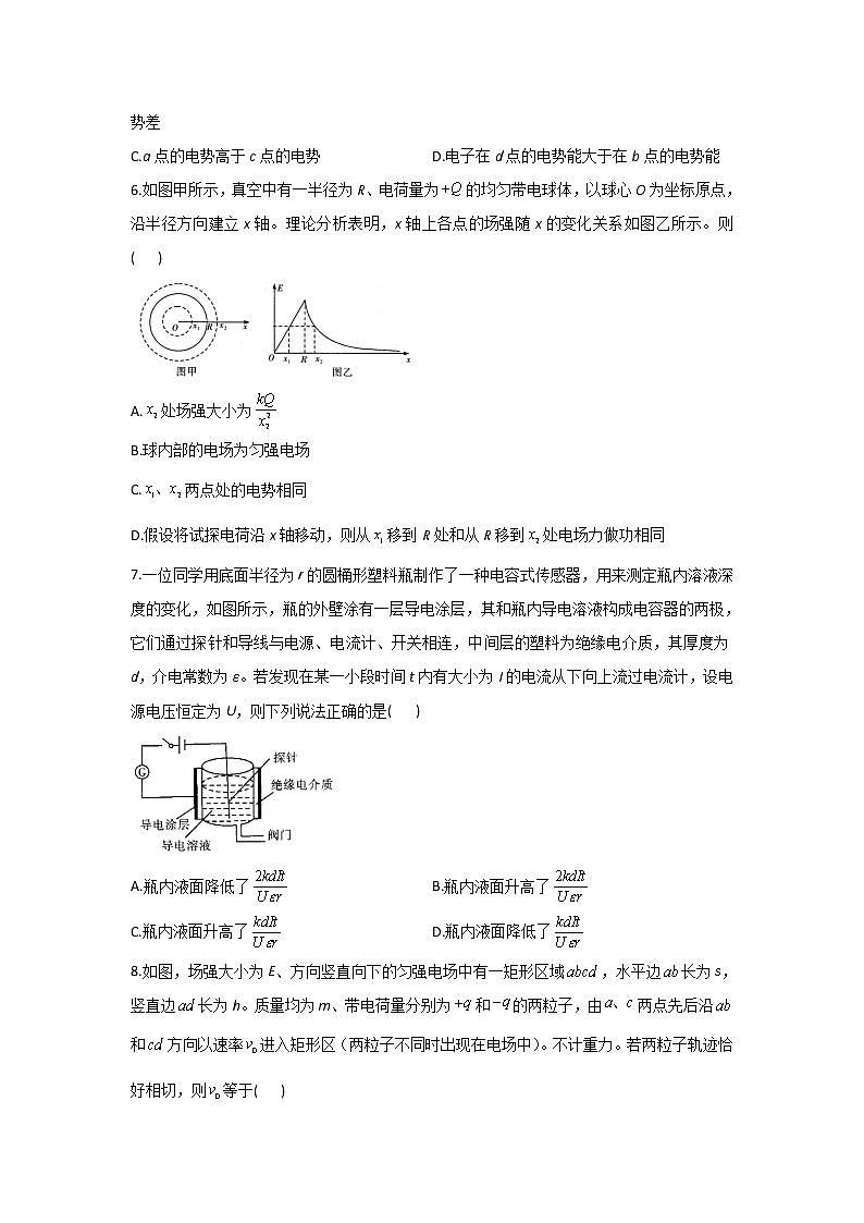 2023年高考物理二轮复习高频考点专项练习：专题七 电场（A卷）第3页