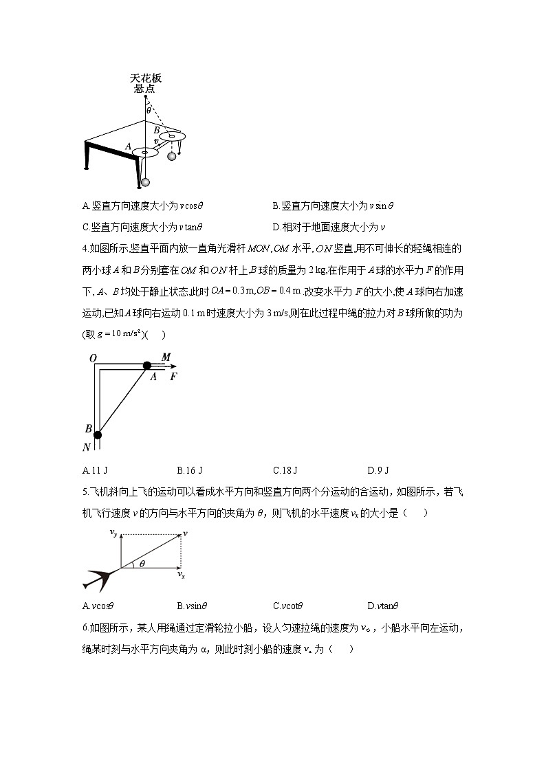 2023年高考物理二轮复习高频考点专项练习：专题四 考点10 曲线运动、运动的合成与分解（C）第2页