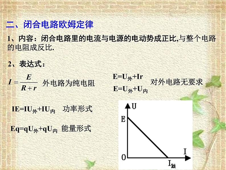 2022-2023年人教版(2019)新教材高中物理必修3 第12章电能能量守恒定律第2节闭合电路的欧姆定律课件第3页