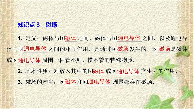 2022-2023年人教版(2019)新教材高中物理必修3 第13章电磁感应与电磁波初步第1节磁场磁感线(8)课件第7页