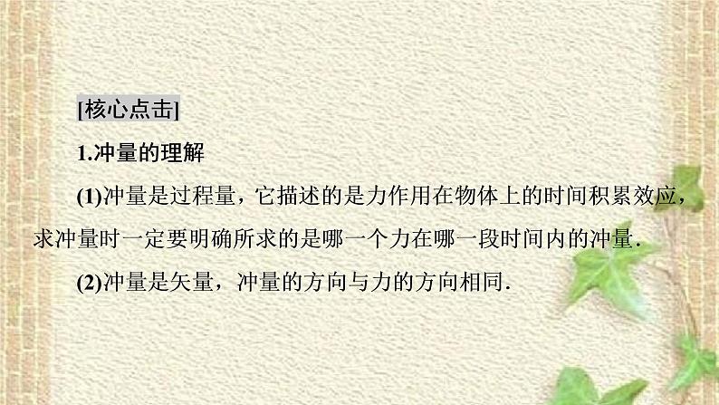 2022-2023年人教版(2019)新教材高中物理选择性必修1 第1章动量守恒定律第2节动量定理(2)课件第8页