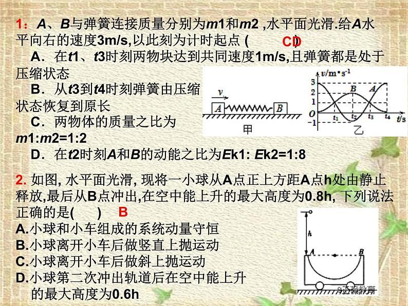 2022-2023年人教版(2019)新教材高中物理选择性必修1 第1章动量守恒定律第3节动量守恒定律(2)课件第4页