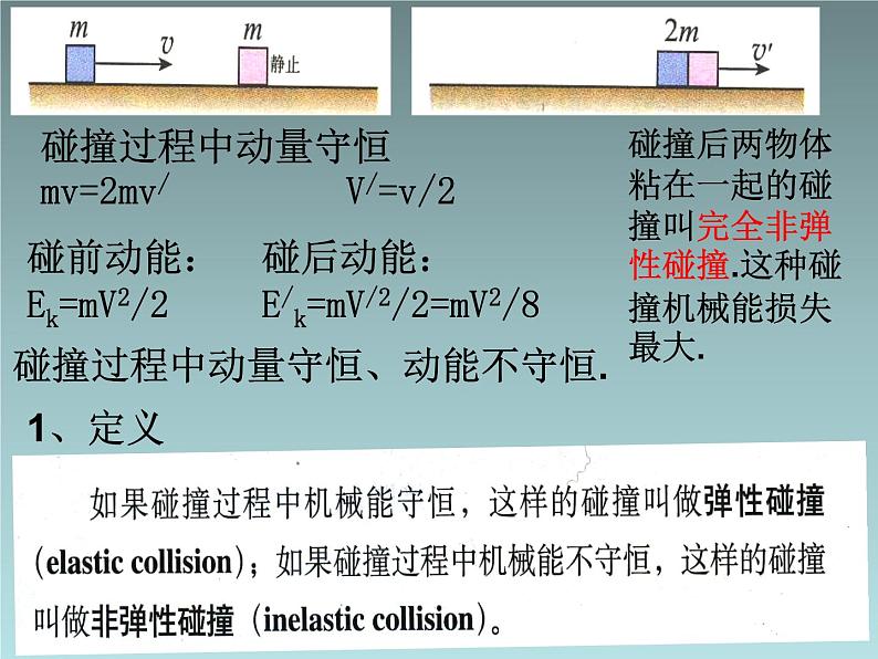 2022-2023年人教版(2019)新教材高中物理选择性必修1 第1章动量守恒定律第5节弹性碰撞和非弹性碰撞(4)课件第4页