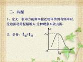 2022-2023年人教版(2019)新教材高中物理选择性必修1 第2章机械振动第6节受迫振动共振(4)课件