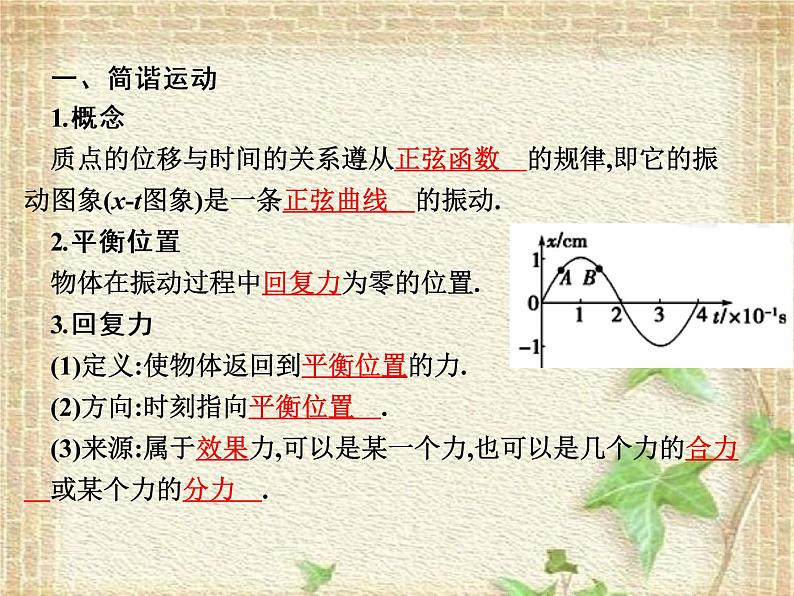 2022-2023年人教版(2019)新教材高中物理选择性必修1 第2章机械振动第2节简谐运动的描述课件03