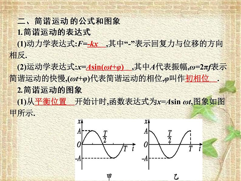 2022-2023年人教版(2019)新教材高中物理选择性必修1 第2章机械振动第2节简谐运动的描述课件05