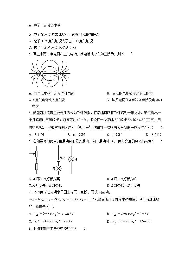 2022-2023学年甘肃省张掖市高二下学期第一次全市联考物理试题02