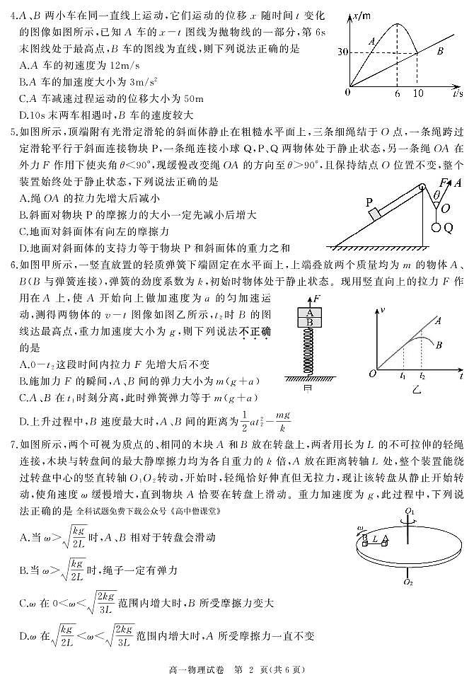 武汉市部分重点中学2022-2023学年度上学期期末考试高二物理试题第2页