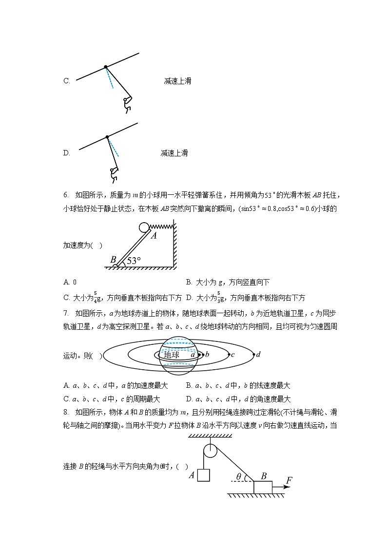 2021_2022学年浙江省浦江中学、长兴中学、余杭高中高一（下）月考物理试卷（3月）（含答案解析）03