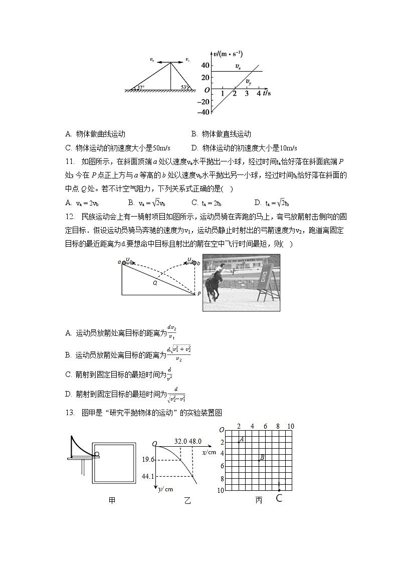 2021-2022学年河南省南阳市第六完全学校高级中学高一（下）第一次月考物理试卷（含答案解析）第3页