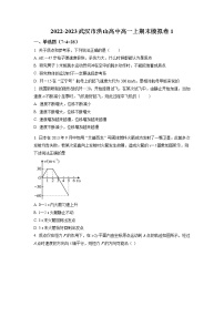 2022-2023学年湖北省武汉市洪山高级中学高一上学期期末模拟物理试题