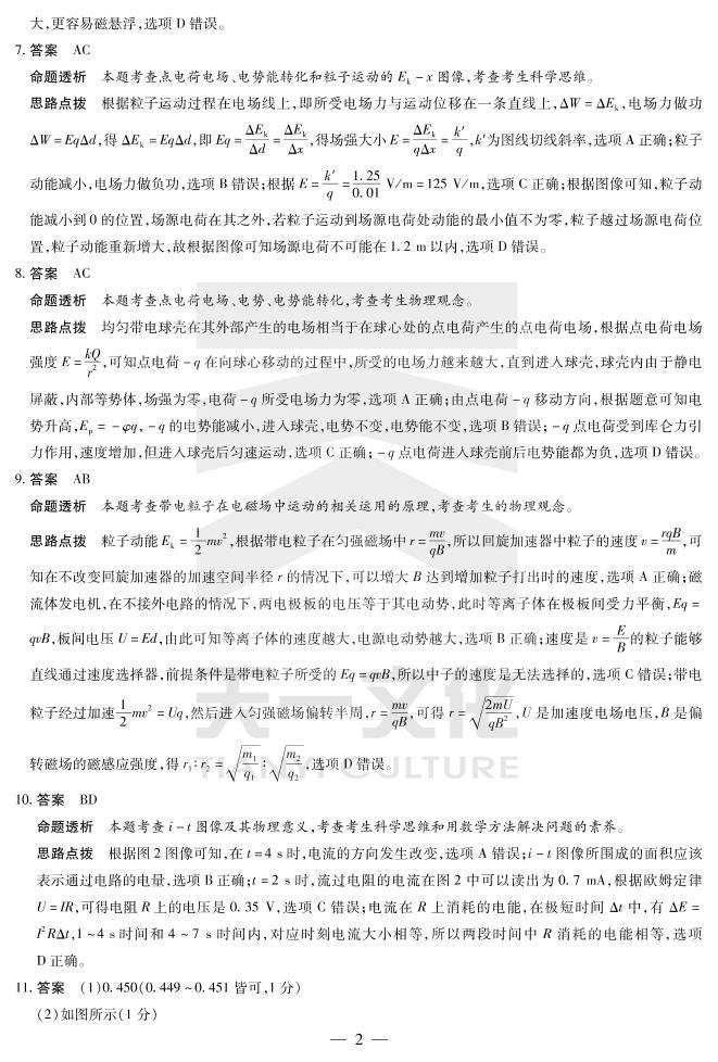 2022-2023学年河南省天一大联考高二12月阶段性测试 二 物理试题 PDF版02
