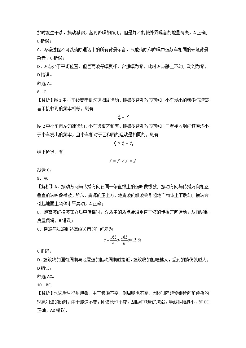 第三章 机械波 基础达标卷（A卷）-高二物理分层训练AB卷（人教版选择性必修第一册）03