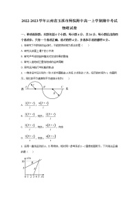 2022-2023学年云南省玉溪师范学院附属中学高一上学期期中考试物理试题