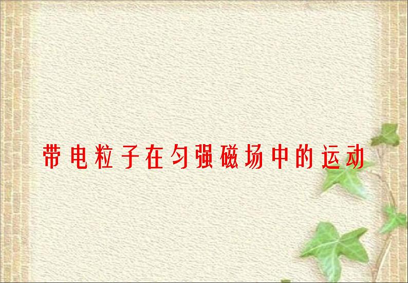 2022-2023年人教版(2019)新教材高中物理选择性必修2 第1章安培力与洛伦兹力第3节带电粒子在匀强磁场中的运动(5)课件第1页