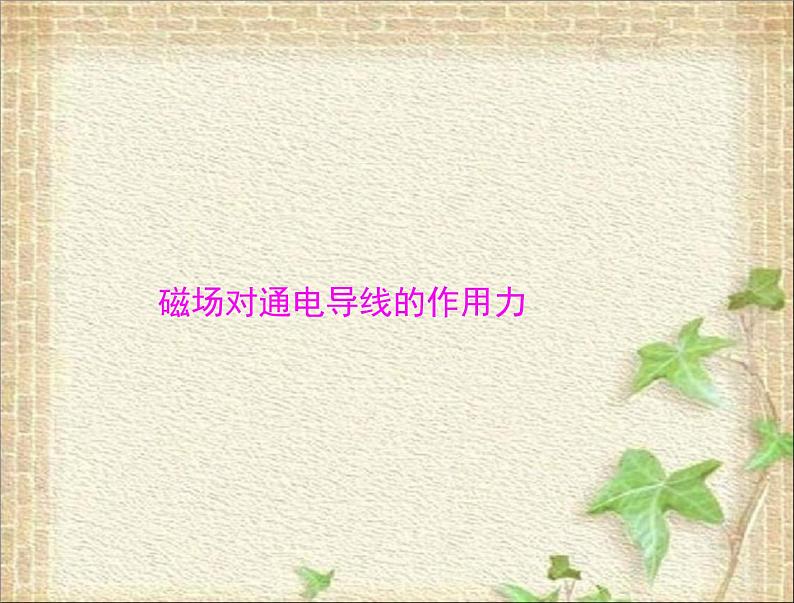 2022-2023年人教版(2019)新教材高中物理选择性必修2 第1章安培力与洛伦兹力第1节磁场对通电导线的作用力(8)课件第1页