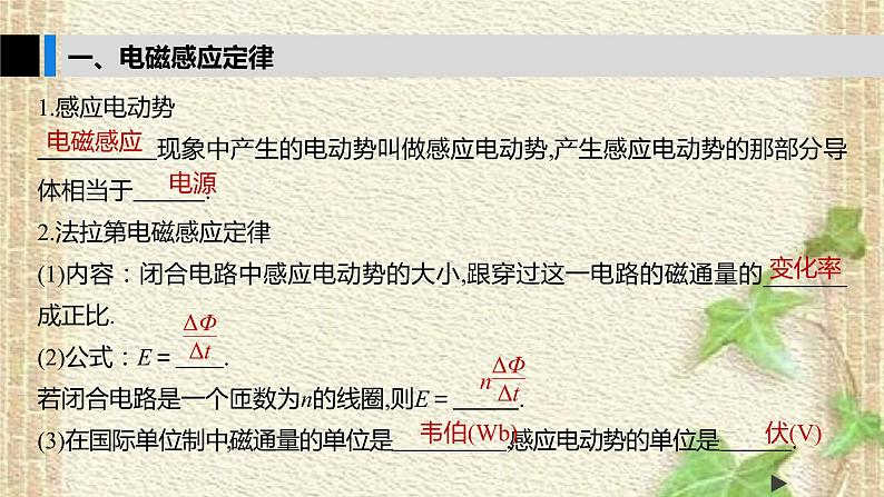 2022-2023年人教版(2019)新教材高中物理选择性必修2 第2章电磁感应第2节法拉第电磁感应定律(7)课件第2页