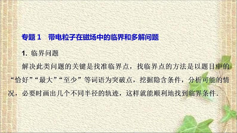 2022-2023年人教版(2019)新教材高中物理选择性必修2 第1章安培力与洛伦兹力章末综合(1)课件第2页