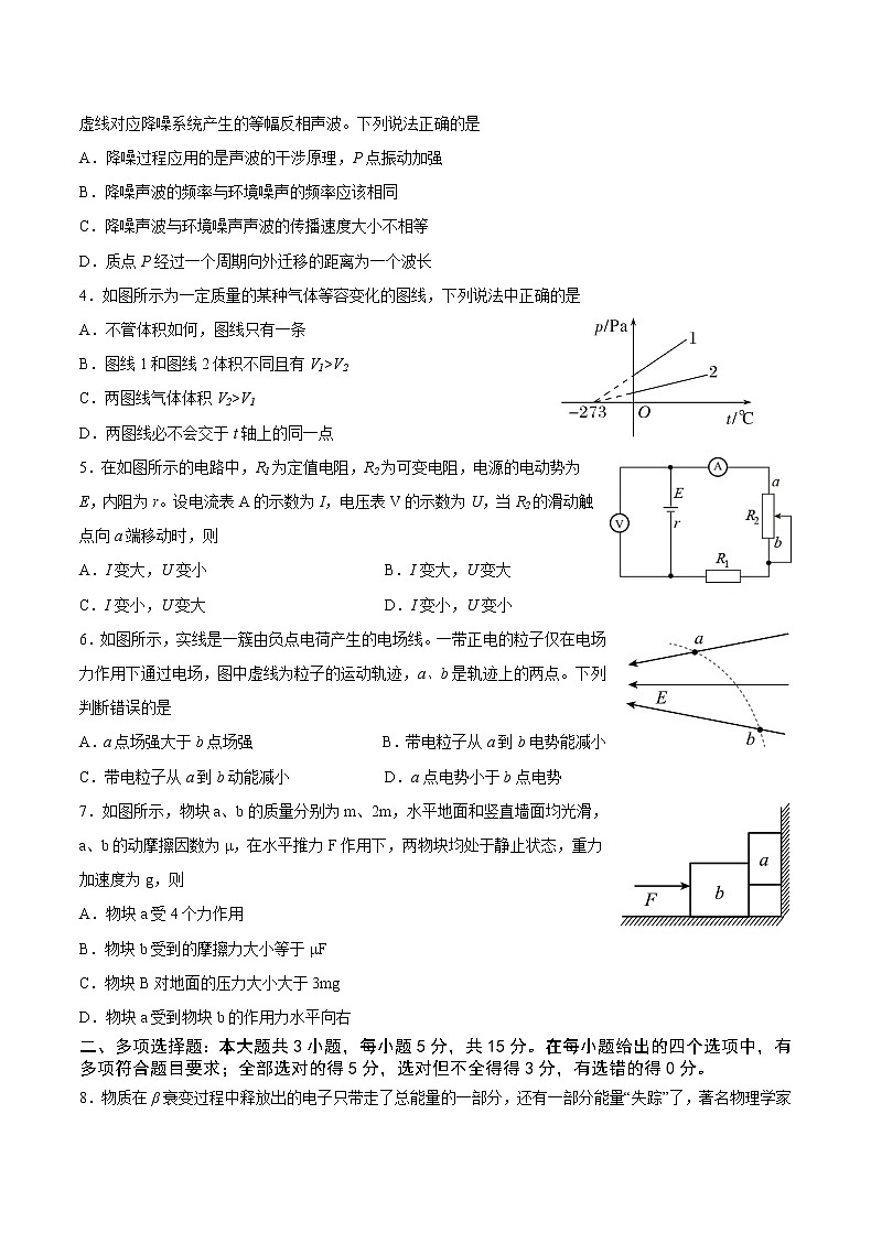 2022-2023学年重庆市缙云教育联盟高三上学期第一次诊断性检测物理试题（解析版）02