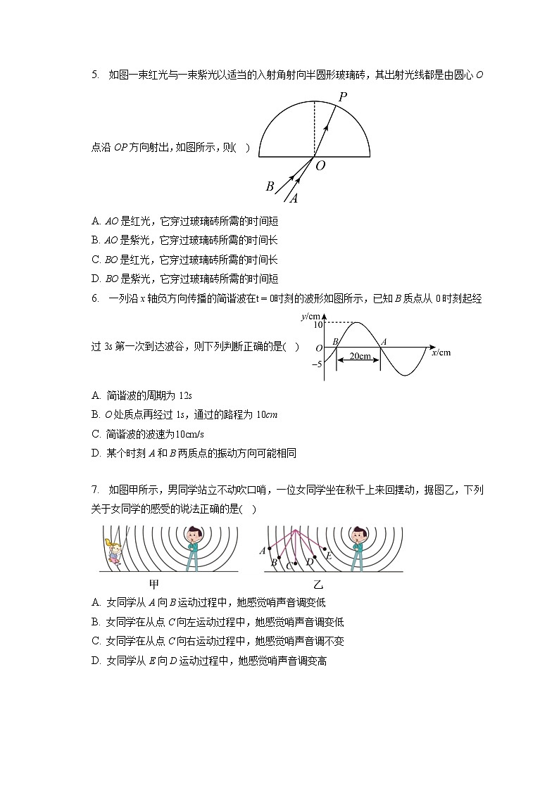 2021_2022学年北京市顺义牛栏山第一中学高二（下）月考物理试卷（4月）02