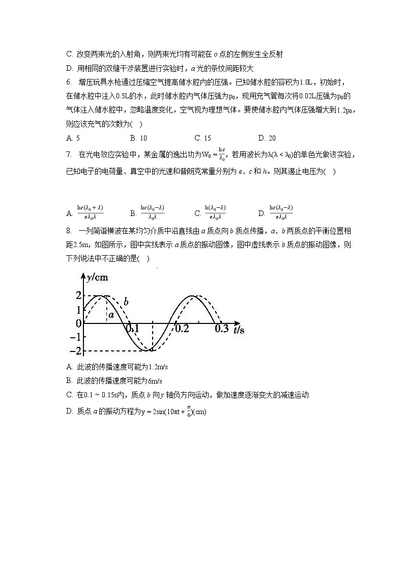 2021-2022学年辽宁省六校高二（下）第三次联考物理试卷（含答案解析）02