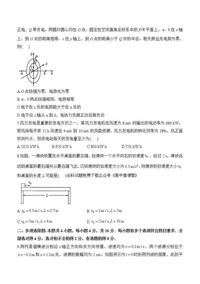 2023山东省高三下学期高考考向核心卷（新高考）物理含解析第3页
