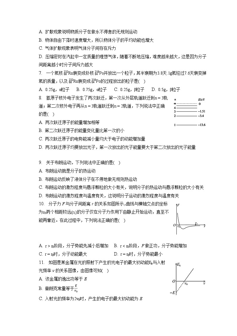 2021-2022学年河南省三门峡市灵宝第一高级中学高二（下）月考物理试卷（含答案解析）第2页