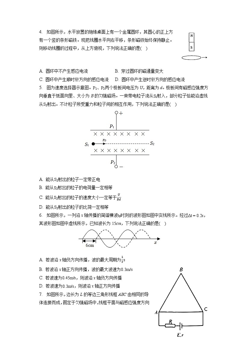 2021-2022学年重庆市九校联盟高二（下）联考物理试卷（含答案解析）02