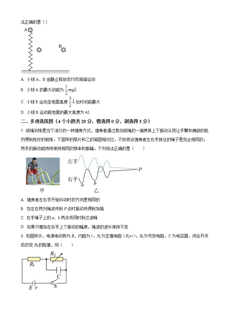 2023郴州高二上学期教学质量监测试卷物理试题含解析03
